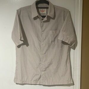 Dockers Men Button Up Short Sleeve Shirt Size Medium
